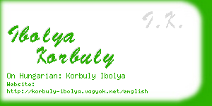 ibolya korbuly business card
